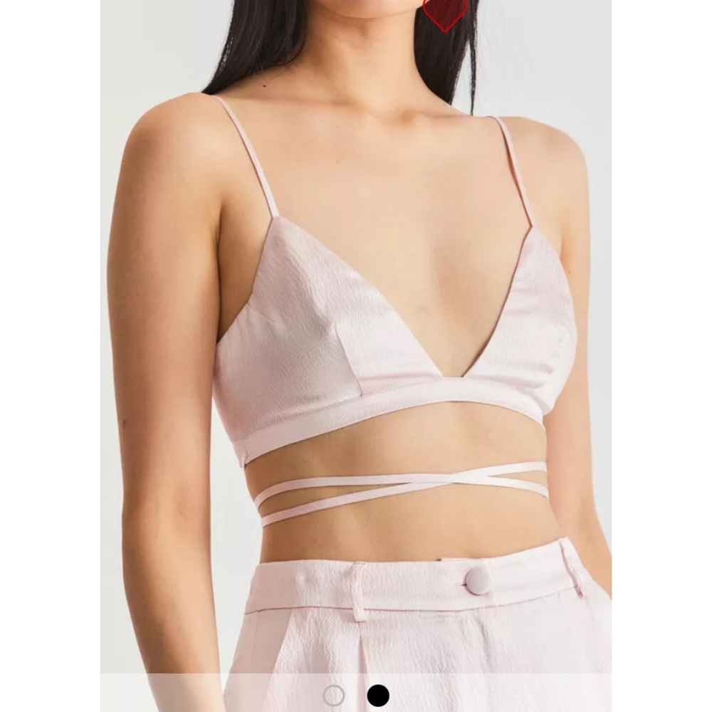 NWT LoveShackFancy Janessa Silk Bralette | Macchiato - Macchiato size 4